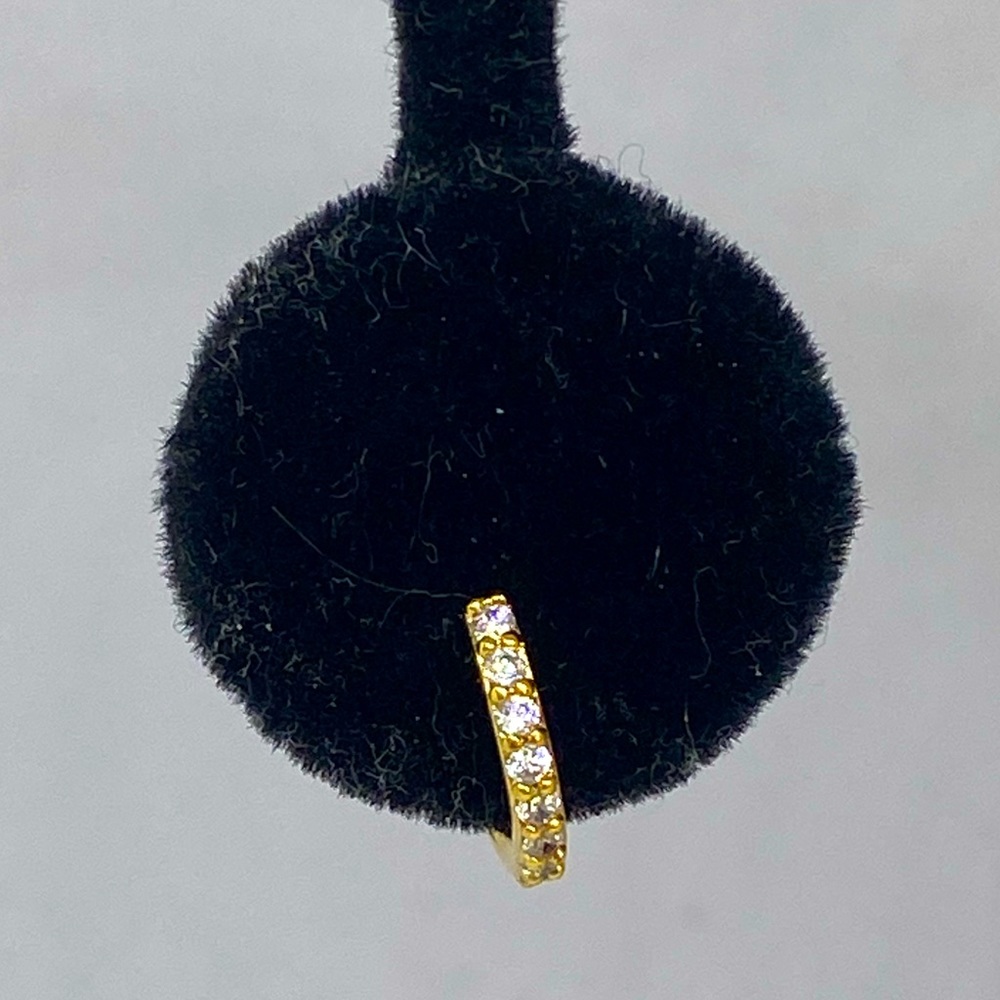 Nose ring - gold metal round circle nose ring with studs
